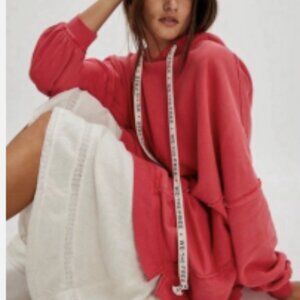 NWT Free People We The Free Hoodie in High Risk Red Size Medium